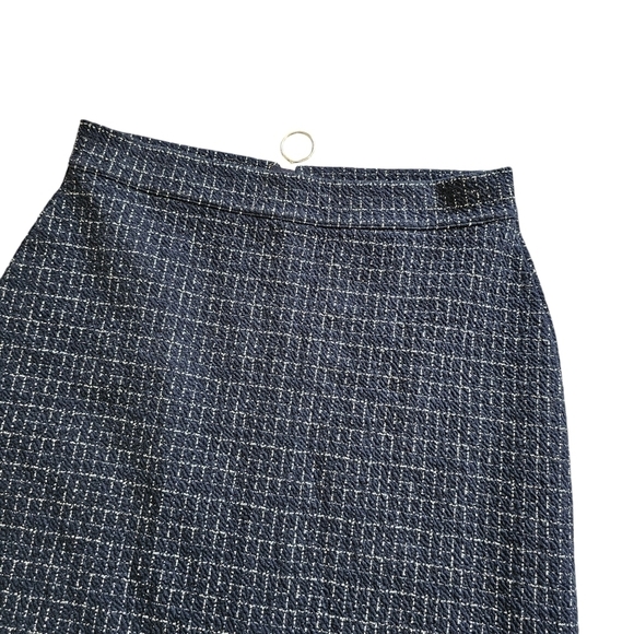 Anthropologie Maeve Blue Knit Zip Back Pencil Skirt Size Small - Picture 3 of 5